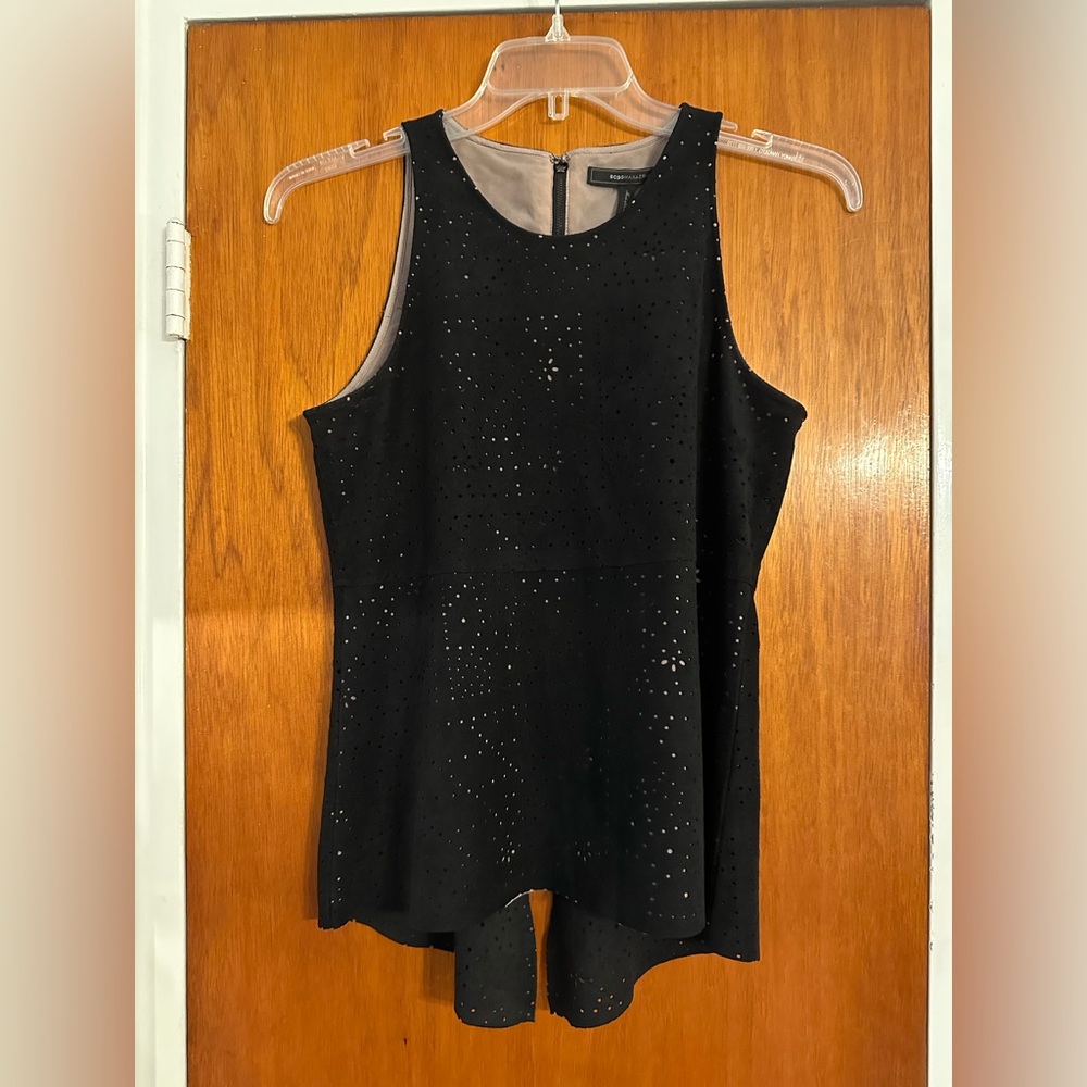 BCBGMaxAzria Black Sleeveless Tank Top